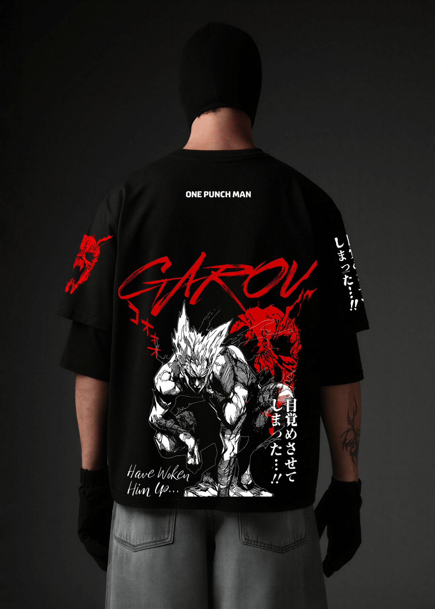 GAROU DOUBLE SLEEVEED OVERSIZED T-SHIRT - Azukai