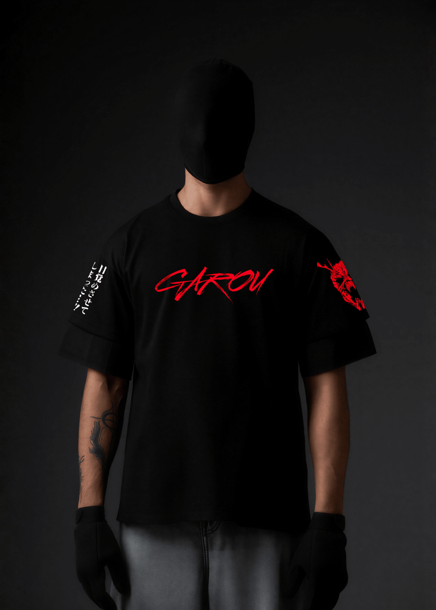 GAROU DOUBLE SLEEVEED OVERSIZED T-SHIRT - Azukai