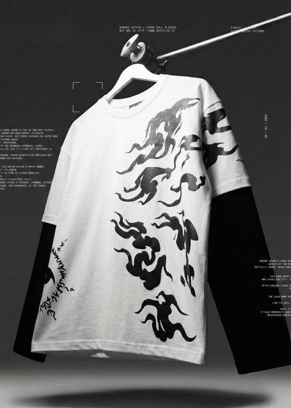 SASUKE FULL SLEEVE WHITE - Azukai
